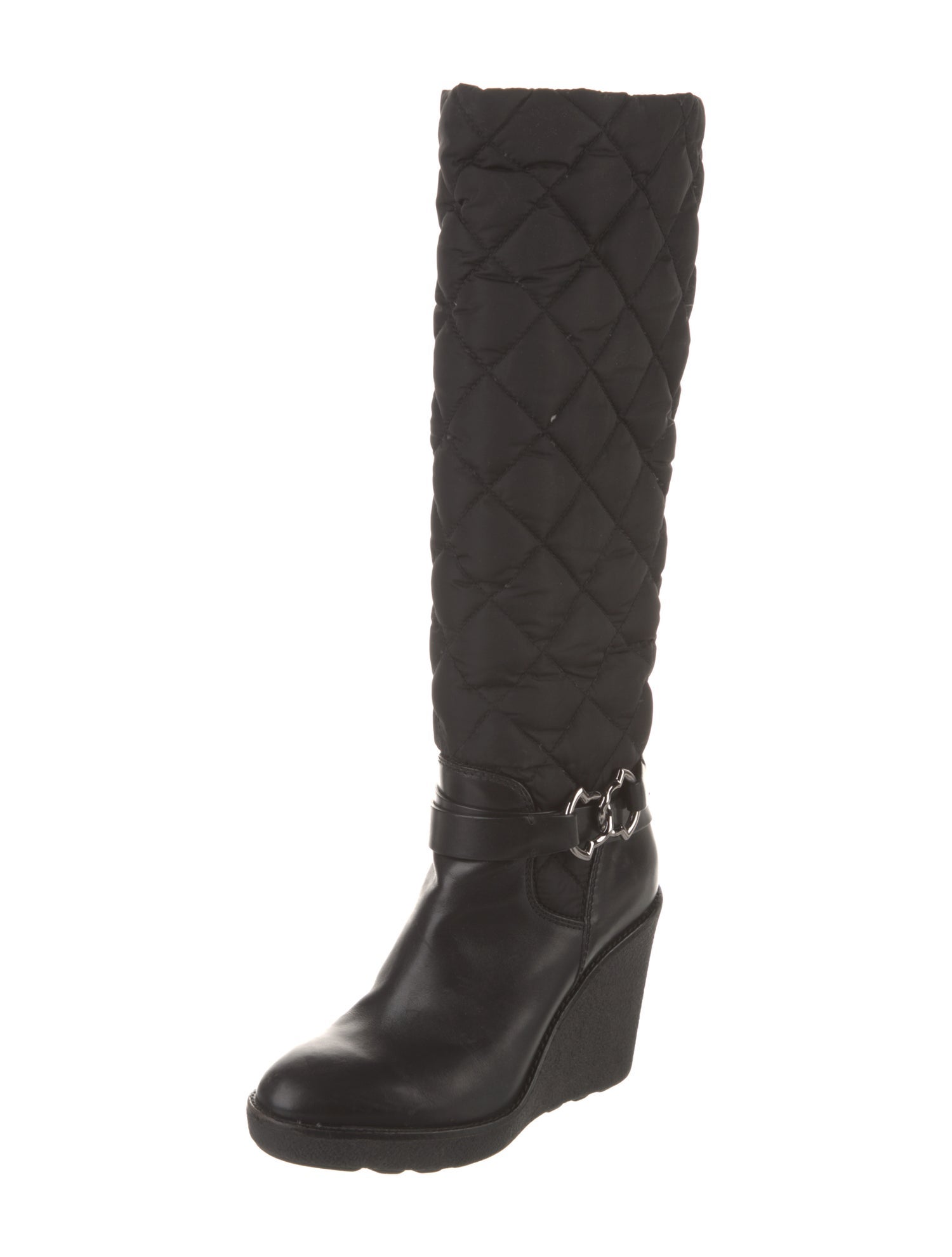 Moncler Quilted Pattern Nylon Rain Boots
